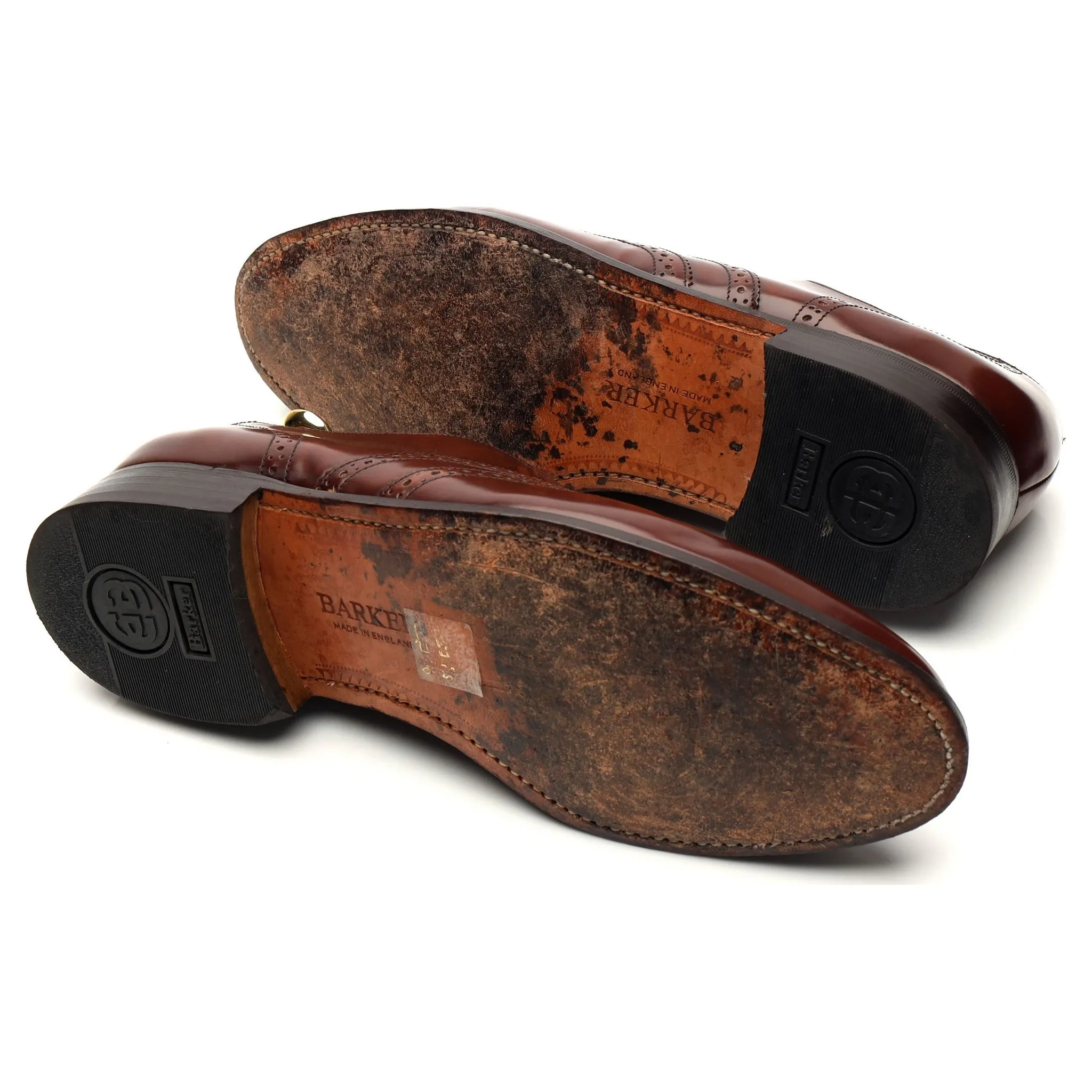 Premium Brown Leather Oxford Brogues, Size UK 9, Model 664227