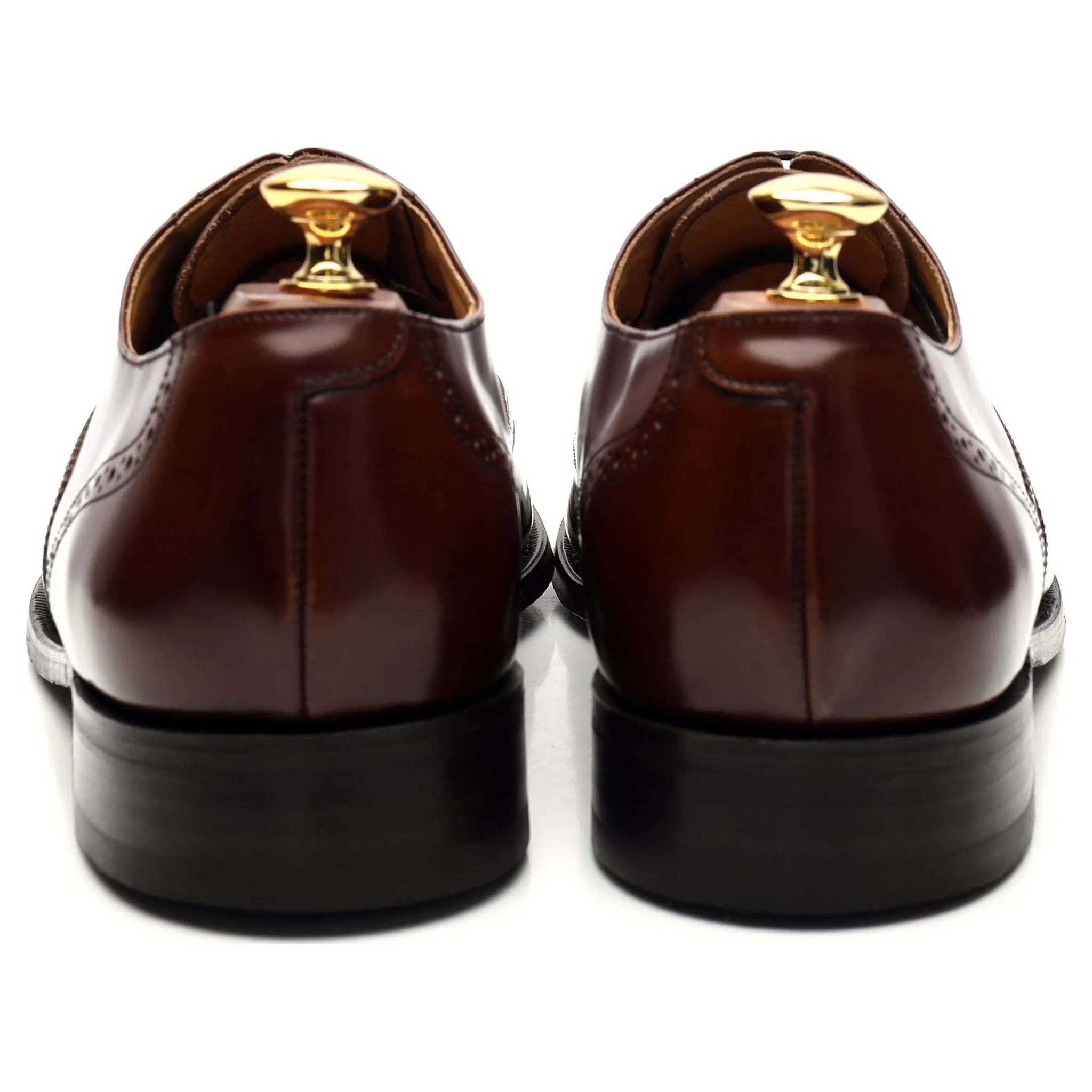 Premium Brown Leather Oxford Brogues, Size UK 9, Model 664227