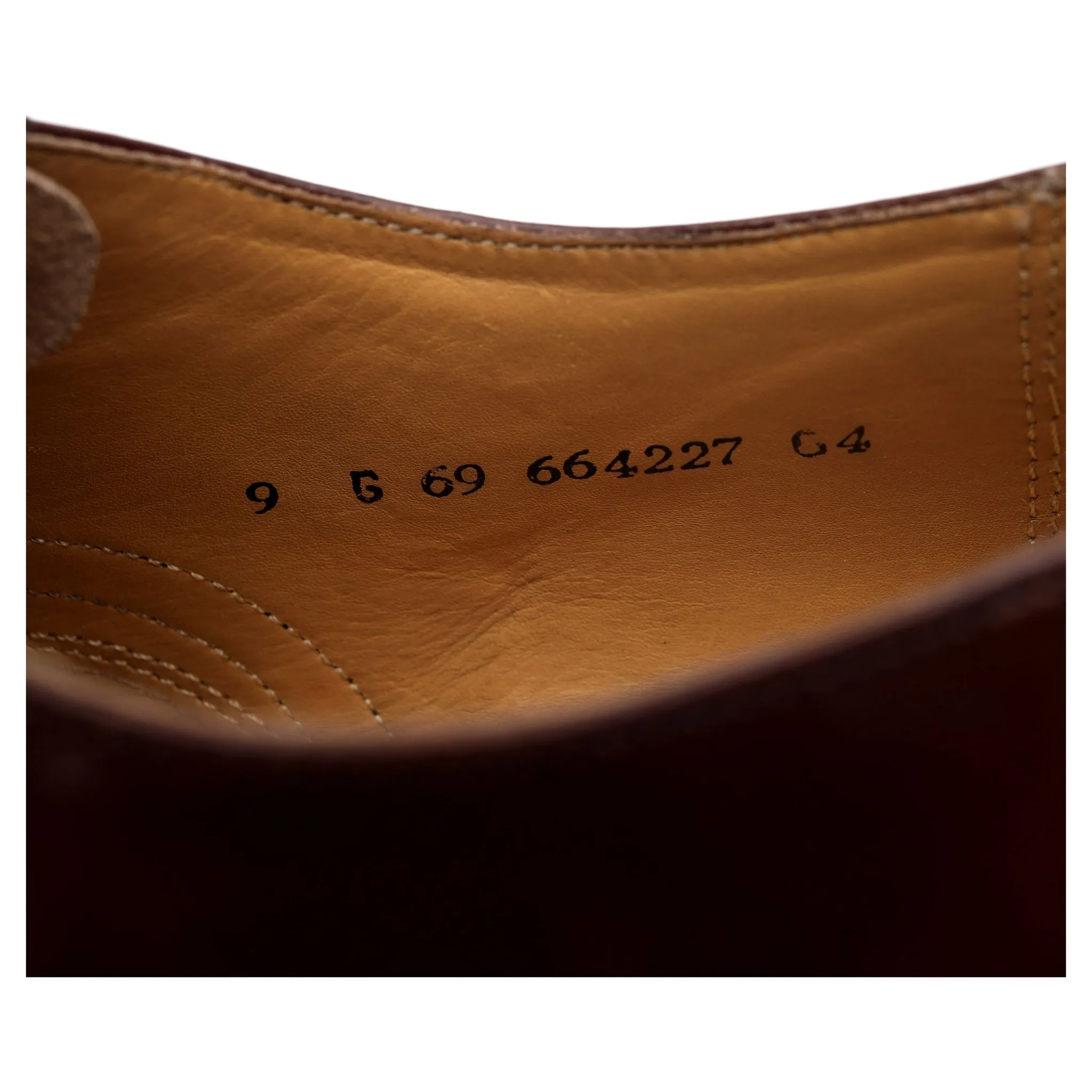 Premium Brown Leather Oxford Brogues, Size UK 9, Model 664227