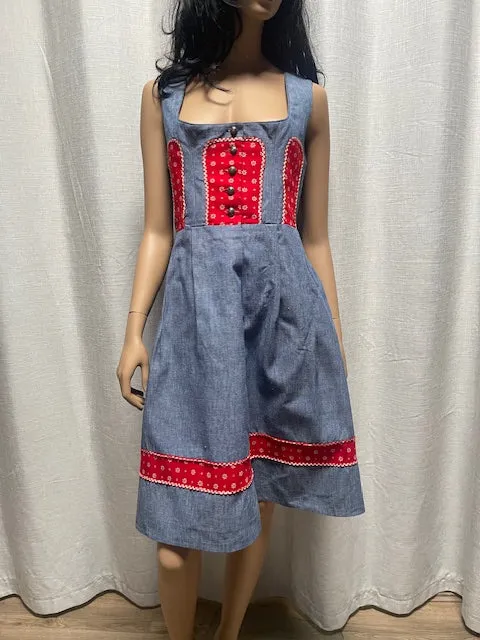 Denim October Fest  Dirndl  Dress #W121  Includes  AUS POSTAGE