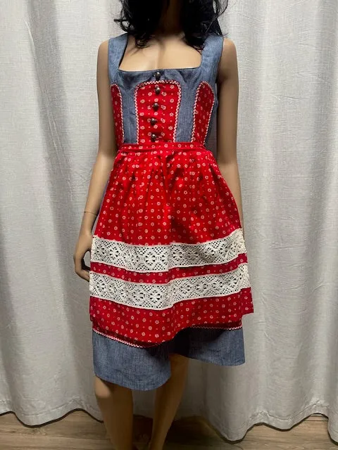 Denim October Fest  Dirndl  Dress #W121  Includes  AUS POSTAGE