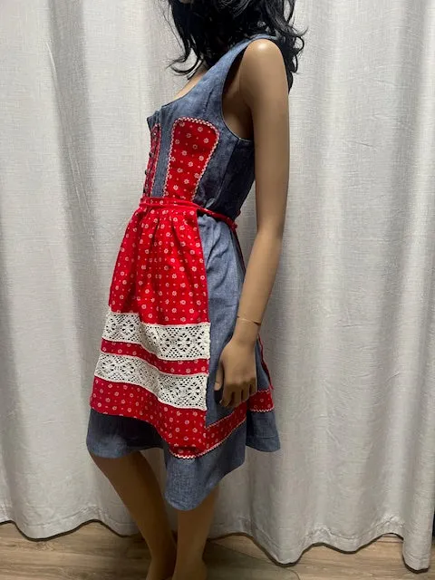 Denim October Fest  Dirndl  Dress #W121  Includes  AUS POSTAGE