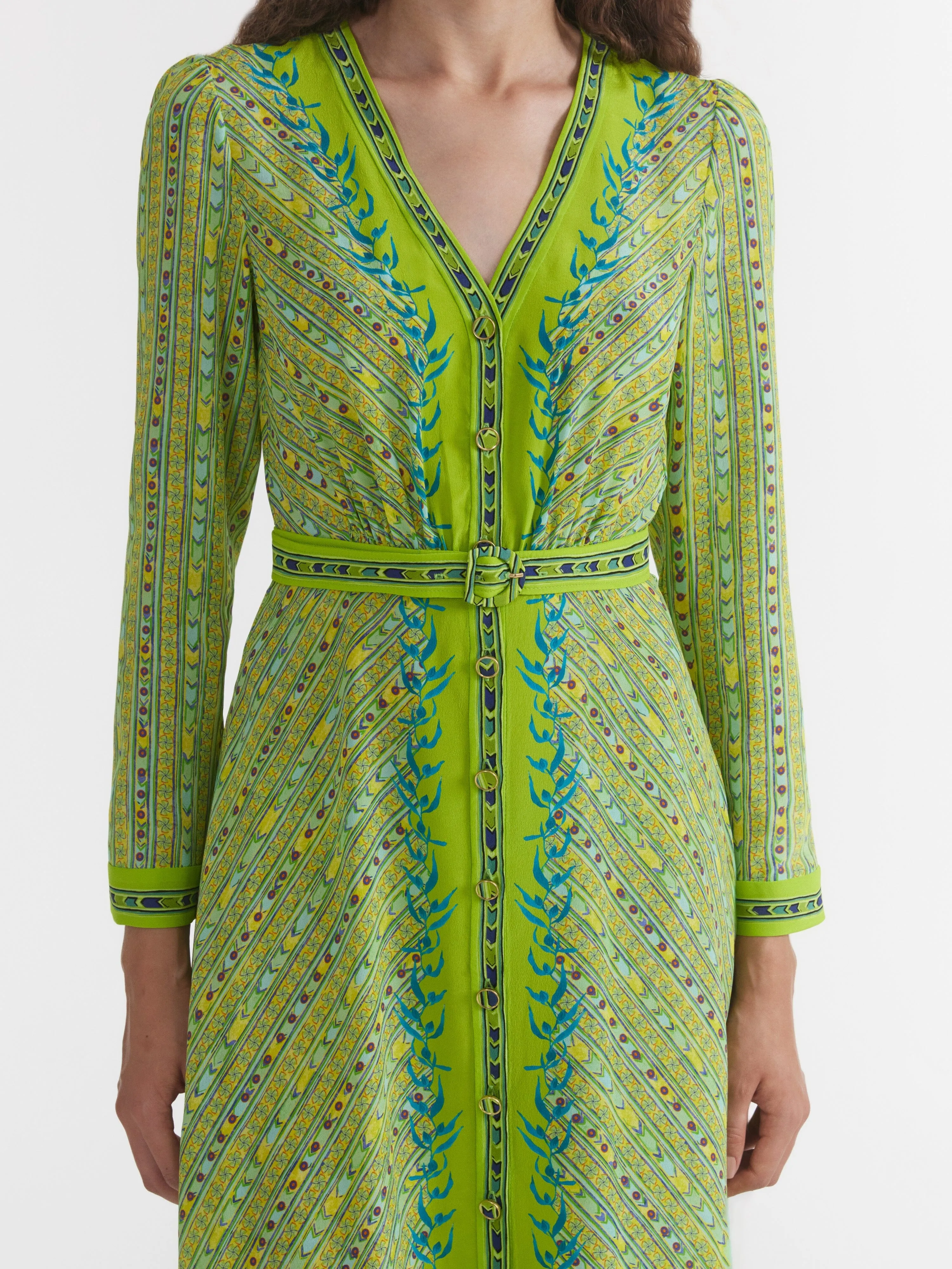 Lea Shirt Dress in Faience Polka