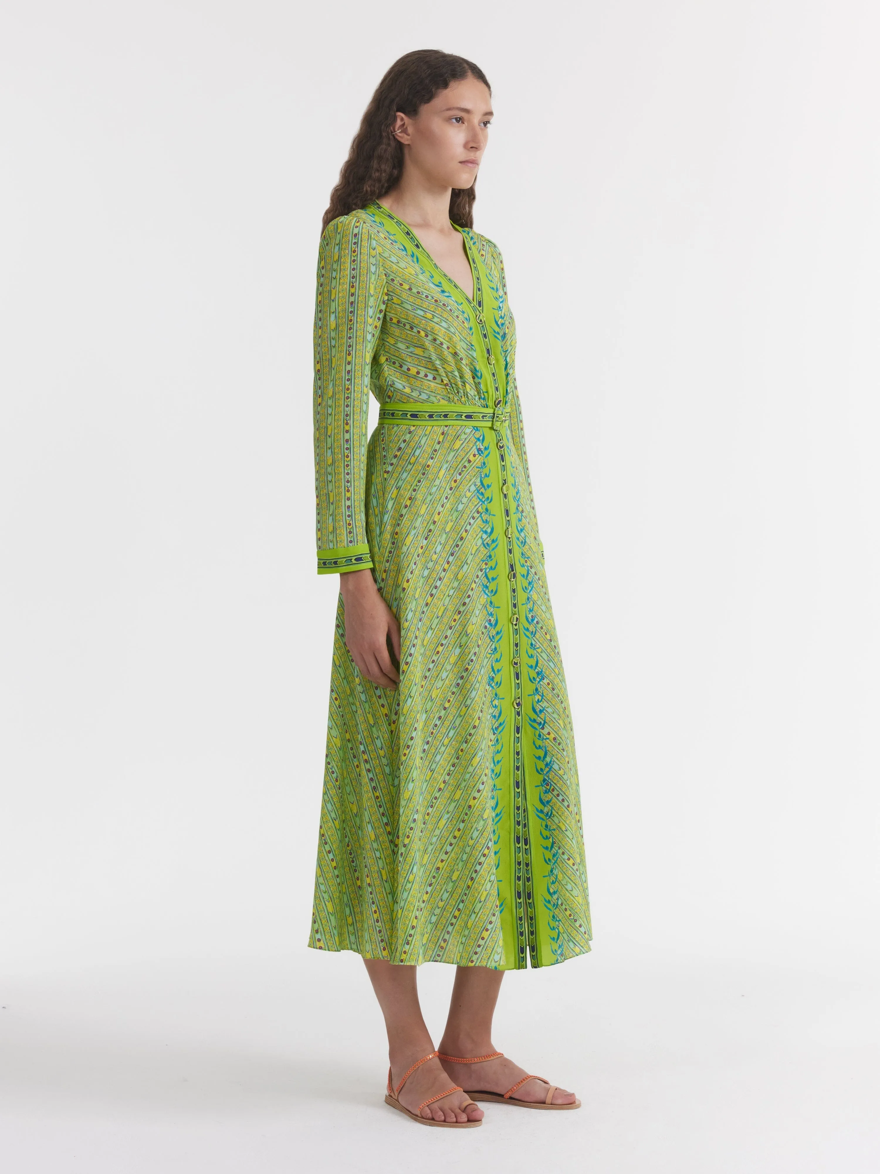 Lea Shirt Dress in Faience Polka