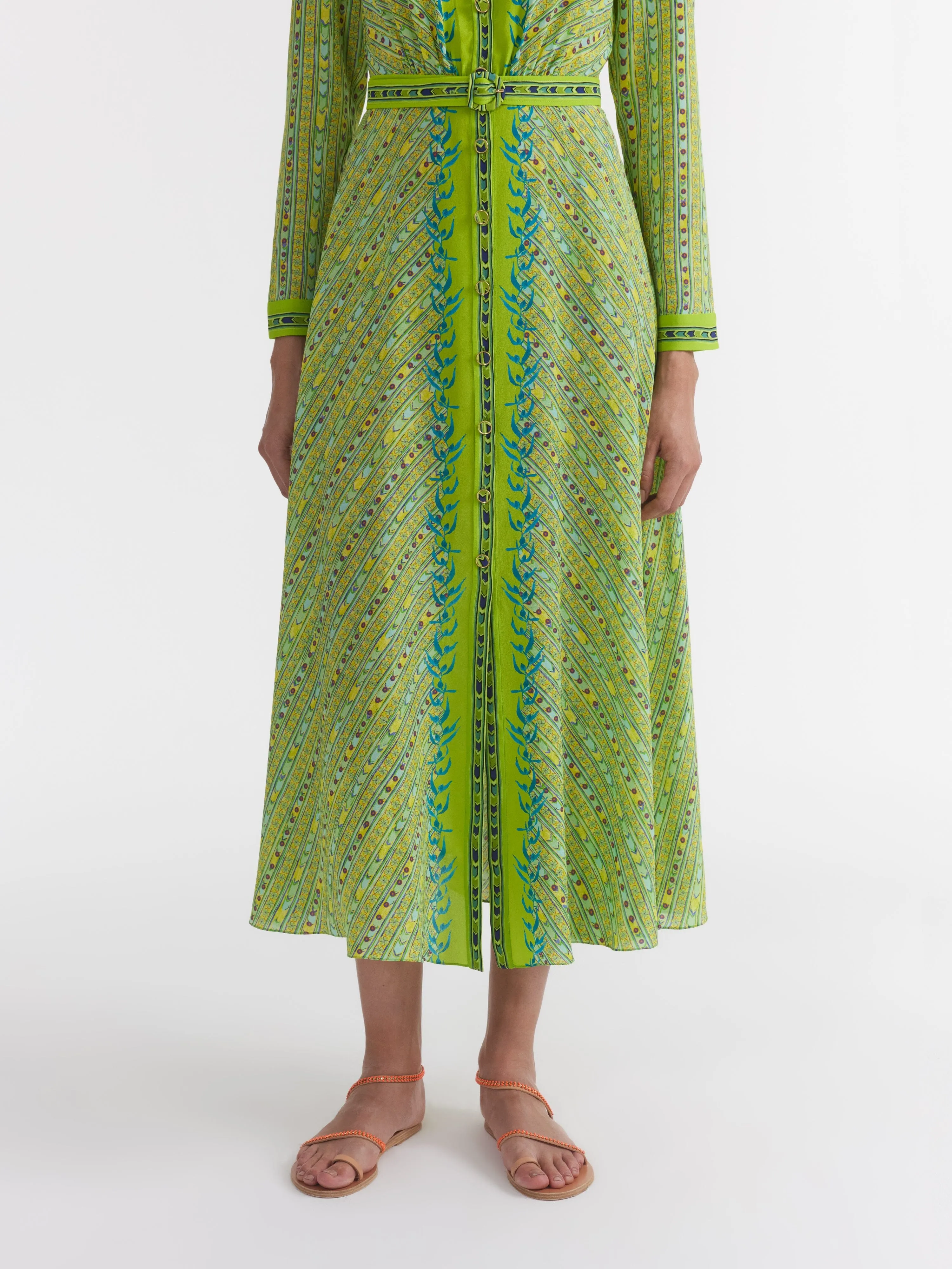 Lea Shirt Dress in Faience Polka